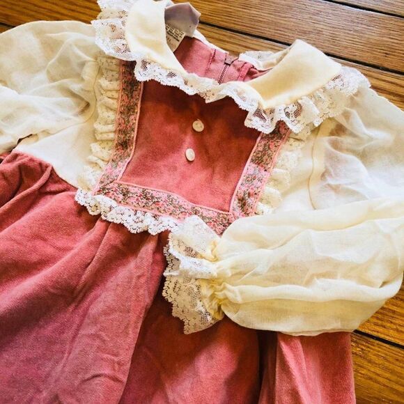 GOODLAD Girls Dress 2T Peasant Laced Easter VTG - Picture 12 of 13